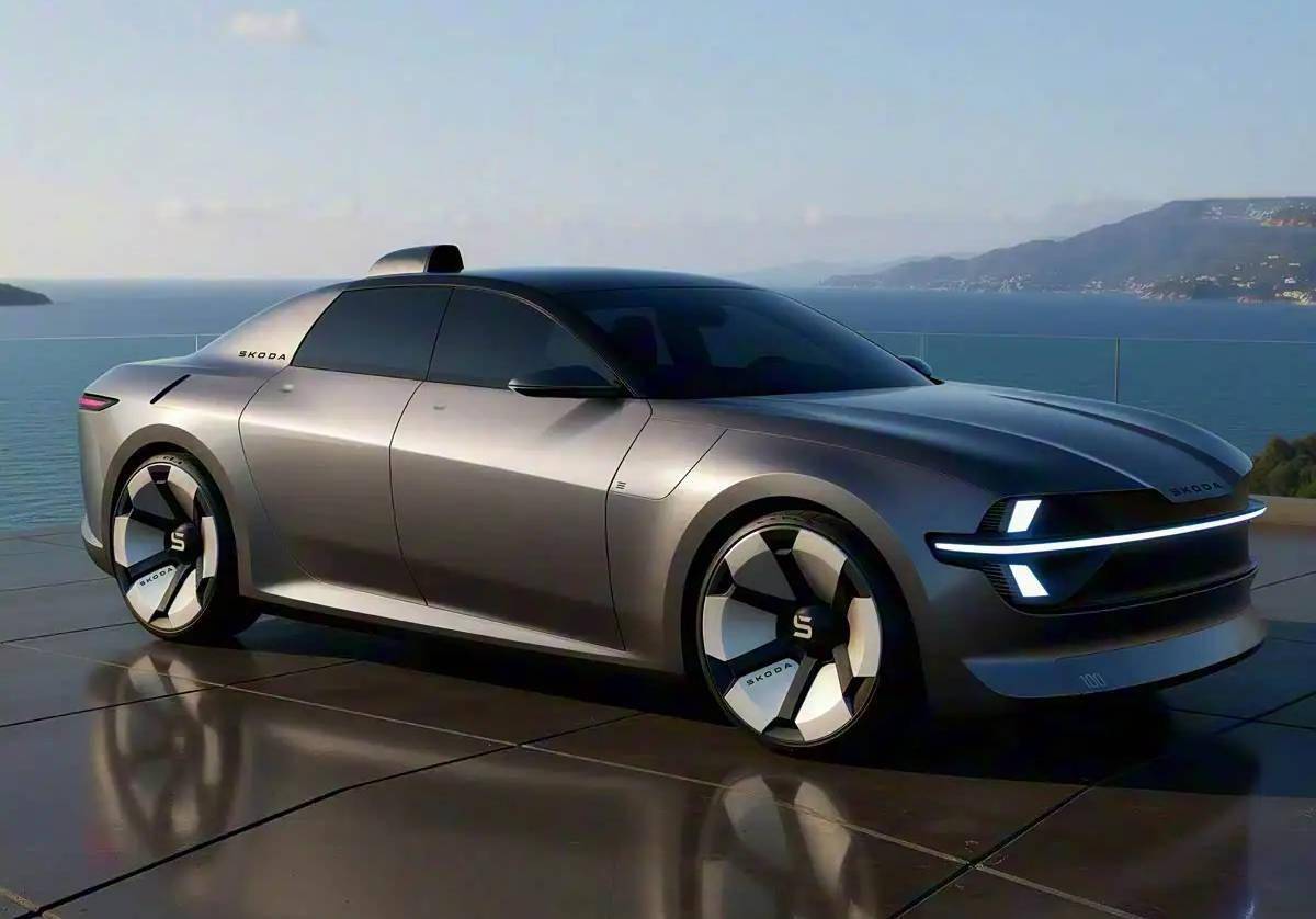 斯柯達100概念車官圖亮相 未來風設計 或成速派換代新方向